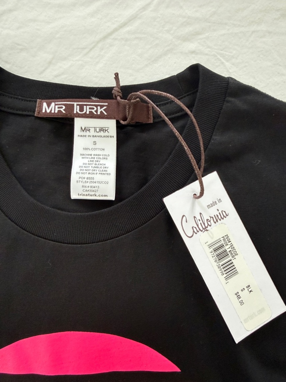 MR TURK Black Rainbow Pride Muscle Tank Top - Small - Picture 2 of 5